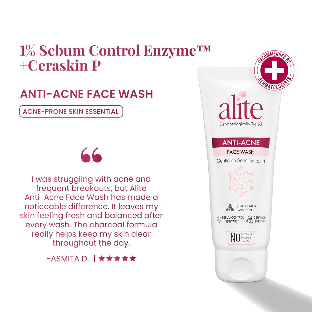 Alite Anti-Acne Face Wash with 1%Sebum Control Enzyme + Ceraskin P